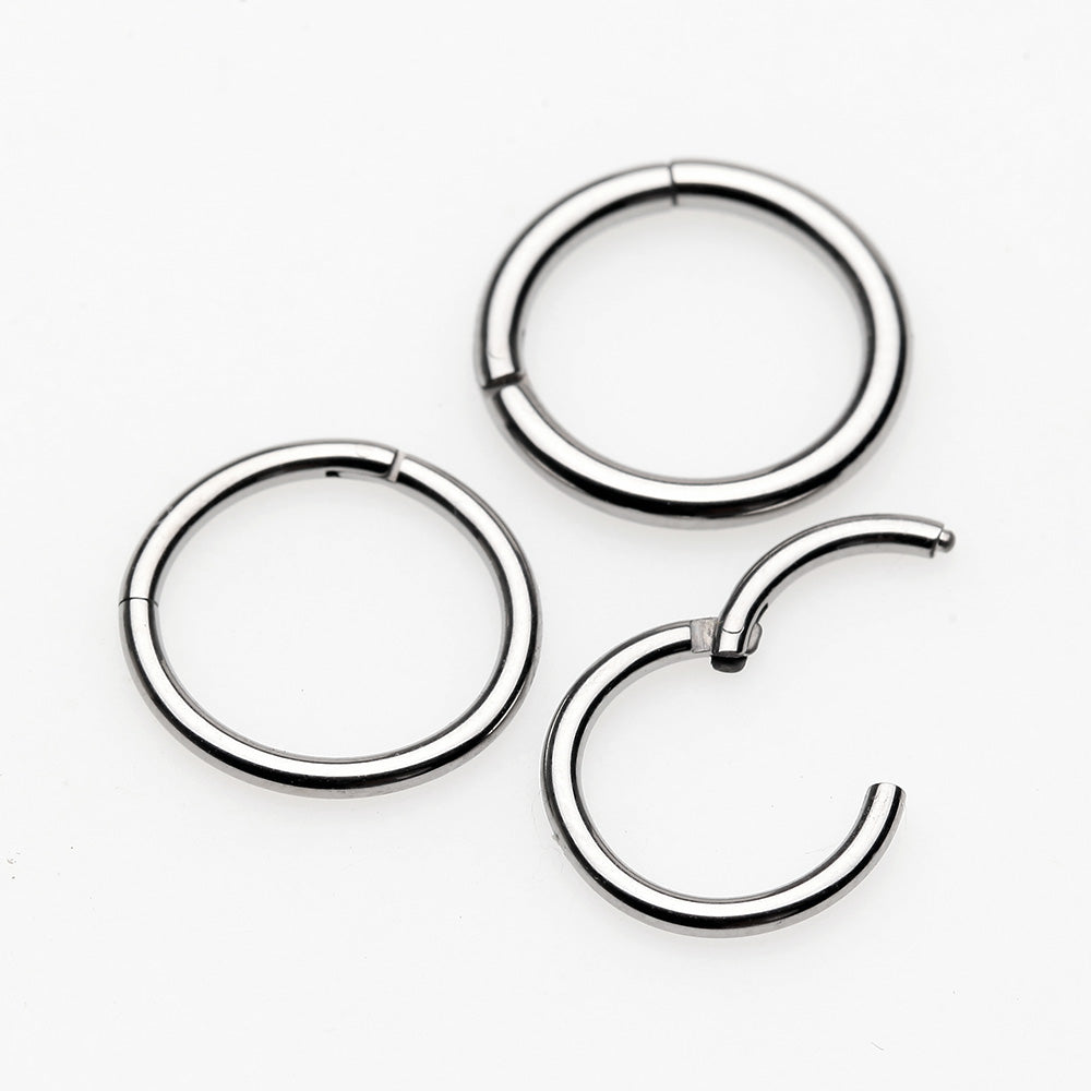 Detail View 3 of Implant Grade Titanium Basic Seamless Hinged Clicker Hoop Ring