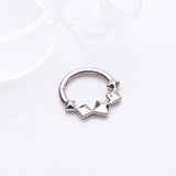 Detail View 1 of Implant Grade Titanium Square Pyramid Prism Cascade Clicker Hoop Ring
