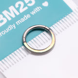 Detail View 4 of Implant Grade Titanium Iridescent Revo Lined Clicker Hoop Ring