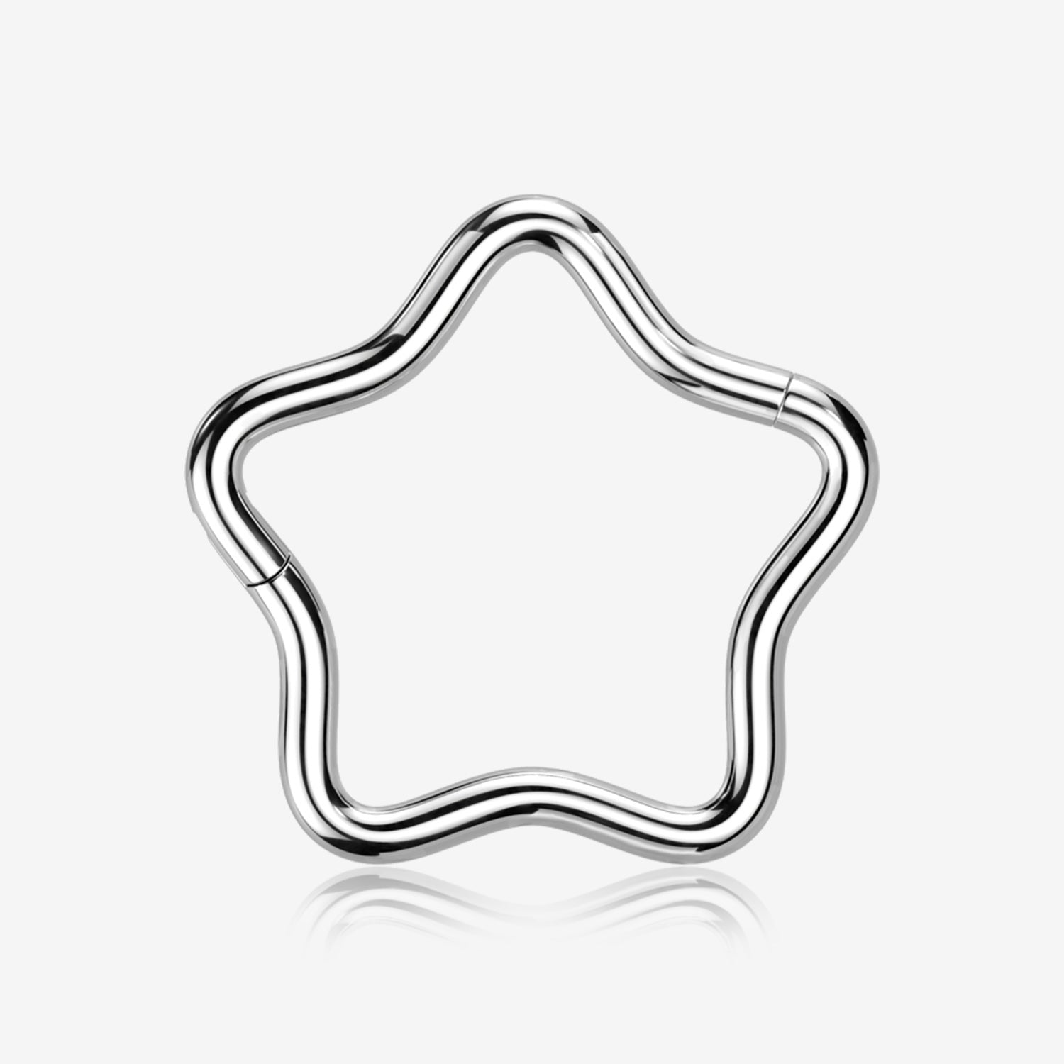 Implant Grade Titanium Star Basic Geometric Clicker Hoop Ring