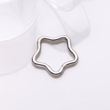 Detail View 1 of Implant Grade Titanium Star Basic Geometric Clicker Hoop Ring