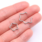 Detail View 2 of Implant Grade Titanium Star Basic Geometric Clicker Hoop Ring