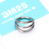 Detail View 4 of Implant Grade Titanium Triple Row Hoops Steel Seamless Clicker Hoop Ring