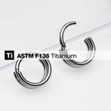 Detail View 2 of Implant Grade Titanium Triple Stack Hinged Segment Clicker Ring