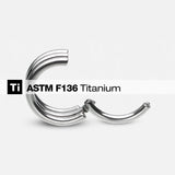 Detail View 1 of Implant Grade Titanium Triple Stack Hinged Segment Clicker Ring