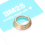 Detail View 4 of Pure24K Implant Grade Titanium Triple Stagger Seamless Clicker Hoop Ring