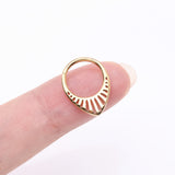 Detail View 3 of Pure24K Implant Grade Titanium Grand Tiara Teardrop Clicker Hoop Ring