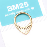 Detail View 4 of Pure24K Implant Grade Titanium Grand Tiara Teardrop Clicker Hoop Ring