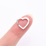 Detail View 3 of Implant Grade Titanium Basic Hollow Heart Clicker Hoop Ring