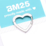 Detail View 4 of Implant Grade Titanium Basic Hollow Heart Clicker Hoop Ring