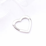 Detail View 2 of Implant Grade Titanium Basic Hollow Heart Clicker Hoop Ring