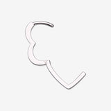 Detail View 1 of Implant Grade Titanium Basic Hollow Heart Clicker Hoop Ring