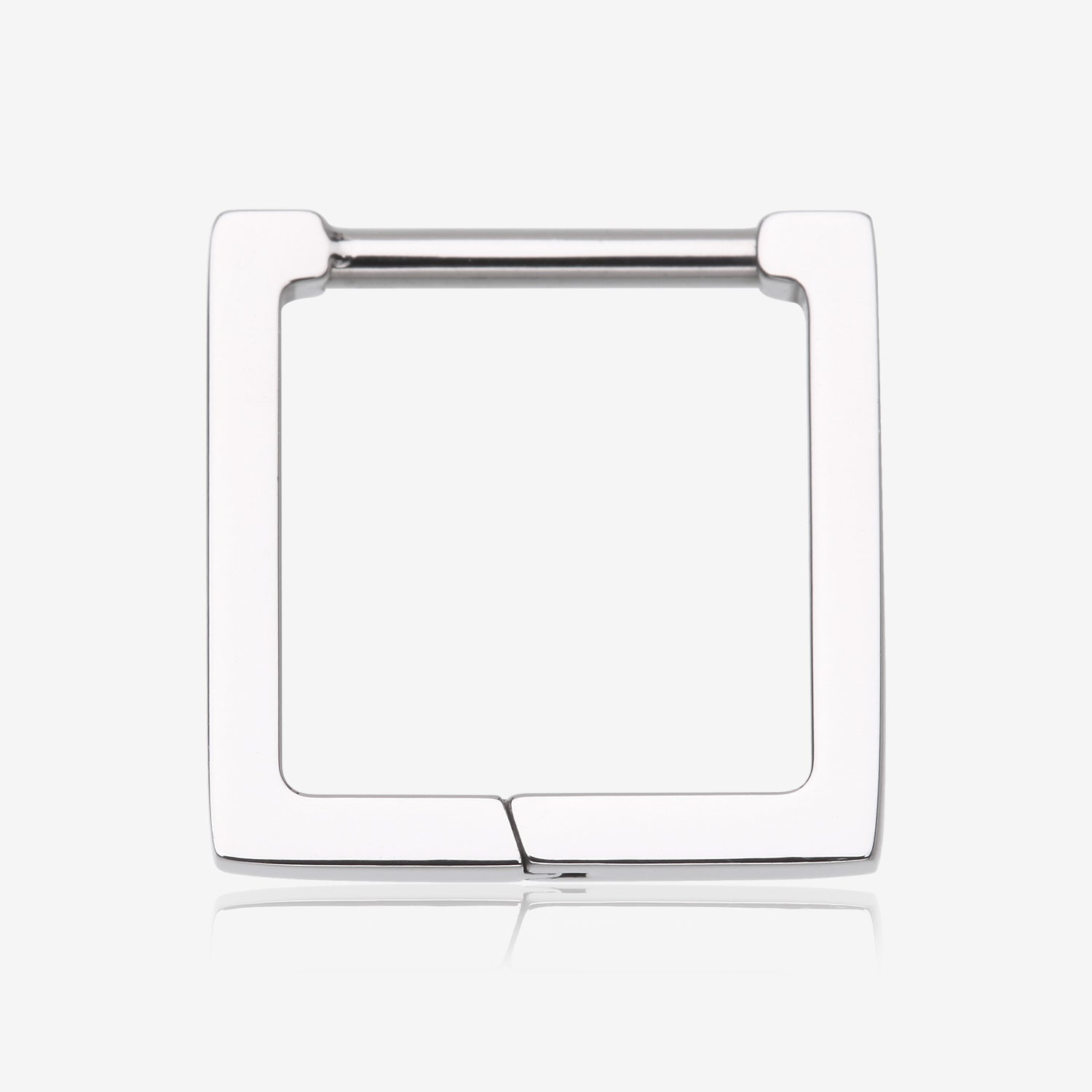Implant Grade Titanium Basic Hollow Square Clicker Hoop Ring
