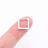 Detail View 3 of Implant Grade Titanium Basic Hollow Square Clicker Hoop Ring
