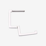 Detail View 1 of Implant Grade Titanium Basic Hollow Square Clicker Hoop Ring