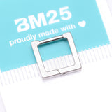 Detail View 4 of Implant Grade Titanium Basic Hollow Square Clicker Hoop Ring