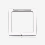 Implant Grade Titanium Basic Hollow Square Clicker Hoop Ring