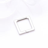 Detail View 2 of Implant Grade Titanium Basic Hollow Square Clicker Hoop Ring