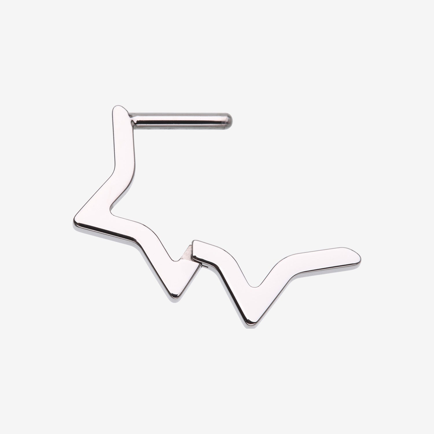 Detail View 1 of Implant Grade Titanium Basic Hollow Star Clicker Hoop Ring