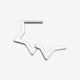 Detail View 1 of Implant Grade Titanium Basic Hollow Star Clicker Hoop Ring