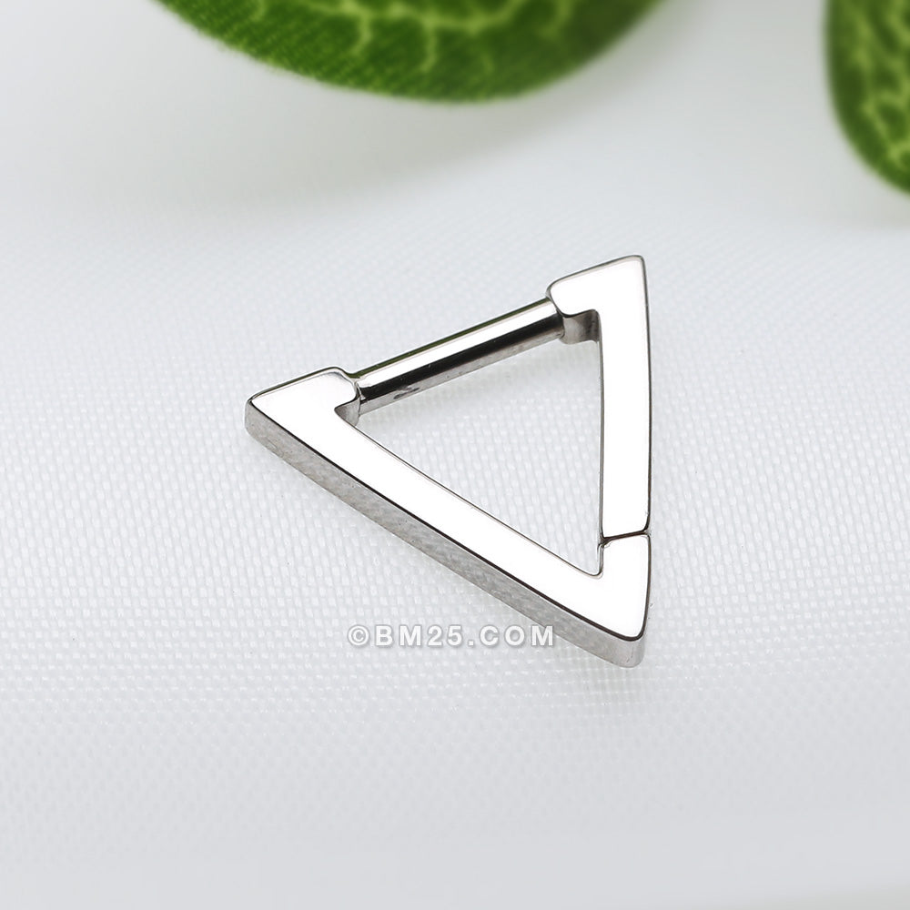 Implant Grade Titanium Basic Hollow Triangle Clicker Hoop Ring
