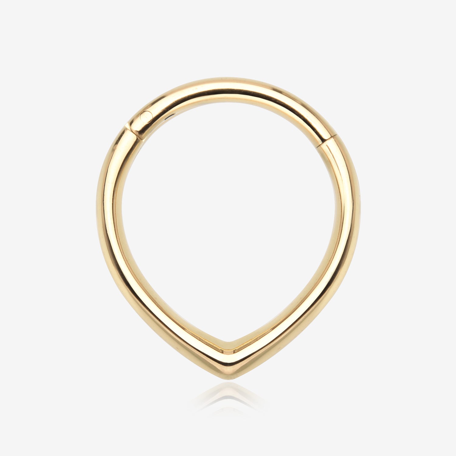 Pure24K Implant Grade Titanium Classic Teardrop Clicker Hoop Ring