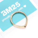 Detail View 4 of Pure24K Implant Grade Titanium Classic Teardrop Clicker Hoop Ring