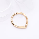 Detail View 2 of Pure24K Implant Grade Titanium Classic Teardrop Clicker Hoop Ring