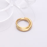 Detail View 1 of Pure24K Implant Grade Titanium Double Crossing Layer Clicker Hoop Ring