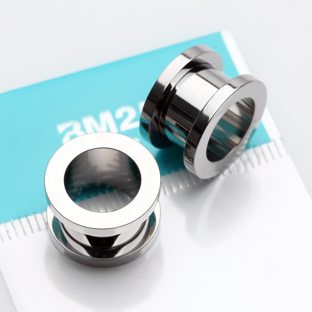 Detail View 3 of A Pair of Implant Grade Titanium Screw-Fit Tunnel Plug