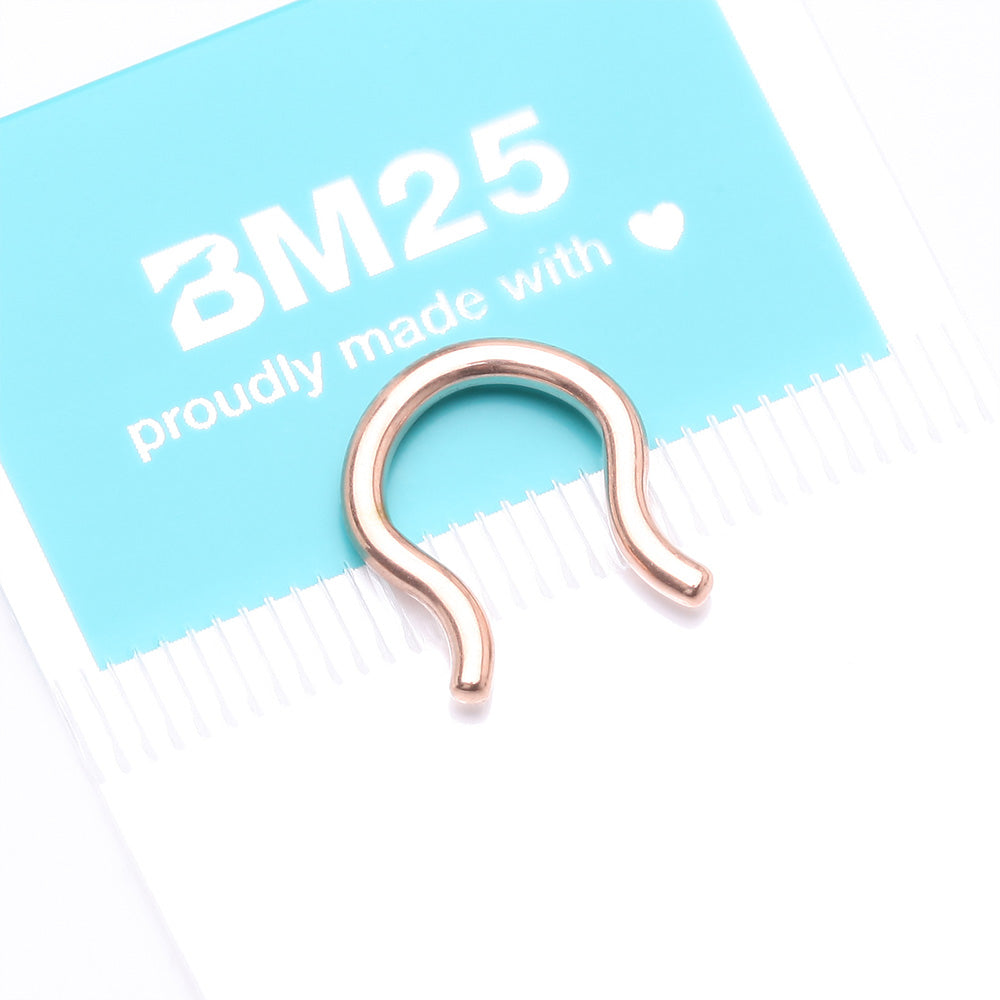Detail View 4 of Implant Grade Titanium Rose Gold PVD Basic Septum Retainer