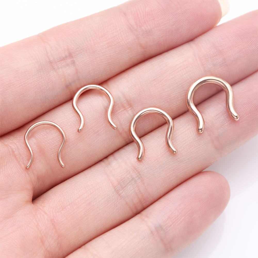 Detail View 3 of Implant Grade Titanium Rose Gold PVD Basic Septum Retainer