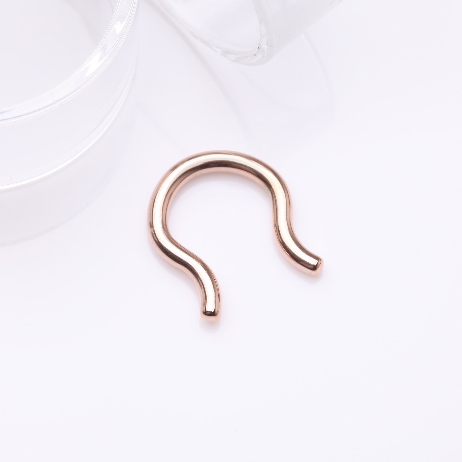 Detail View 1 of Implant Grade Titanium Rose Gold PVD Basic Septum Retainer