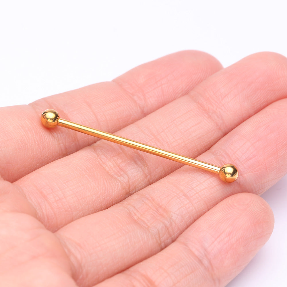 Detail View 2 of Pure24K Implant Grade Titanium Internally Threaded Basic Industrial Barbell
