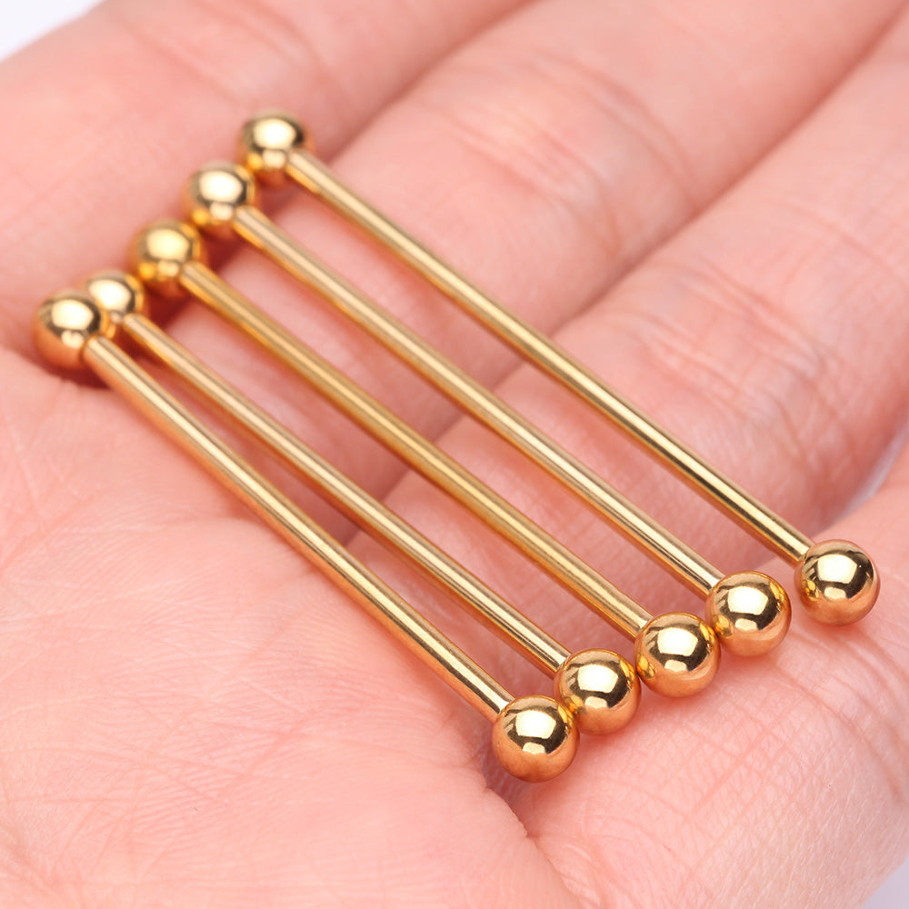 Detail View 3 of Pure24K Implant Grade Titanium Internally Threaded Basic Industrial Barbell