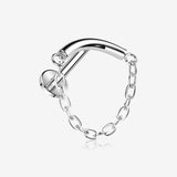 Implant Grade Titanium Modern Curve Chained Internally Threaded Labret