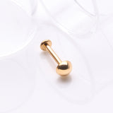 Detail View 1 of Implant Grade Titanium Golden Internally Threaded Dome Top Labret