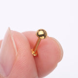 Detail View 2 of Implant Grade Titanium Golden Internally Threaded Dome Top Labret