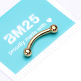 Detail View 4 of Pure24K Implant Grade Titanium Internally Threaded Basic Curved Barbell