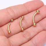 Detail View 3 of Pure24K Implant Grade Titanium Internally Threaded Basic Curved Barbell