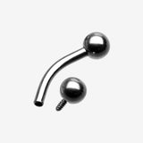 Detail View 1 of Implant Grade Titanium Internally Threaded Curved Barbell