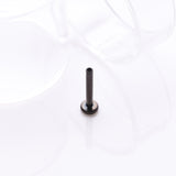 Detail View 1 of Implant Grade Titanium Blackline Internally Threaded Labret Stud Bar Part