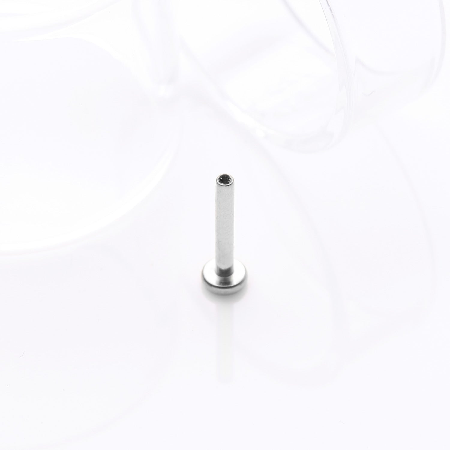 Detail View 1 of Implant Grade Titanium Internally Threaded Labret Stud Bar Part