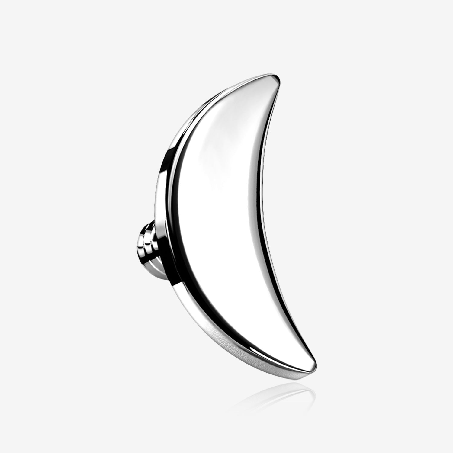 Implant Grade Titanium Internally Threaded Basic Flat Crescent Moon Top Part