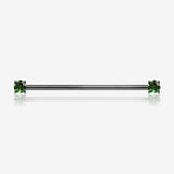 Implant Grade Titanium Blackline OneFit Threadless Prong Gem Sparkle Industrial Barbell