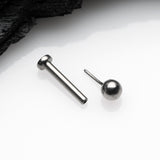 Detail View 2 of Implant Grade Titanium OneFit Threadless Basic Ball Top Flat Back Stud Labret