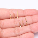 Detail View 3 of Pure24K Implant Grade Titanium OneFit Threadless Flat Back Stud Labret Bar Part