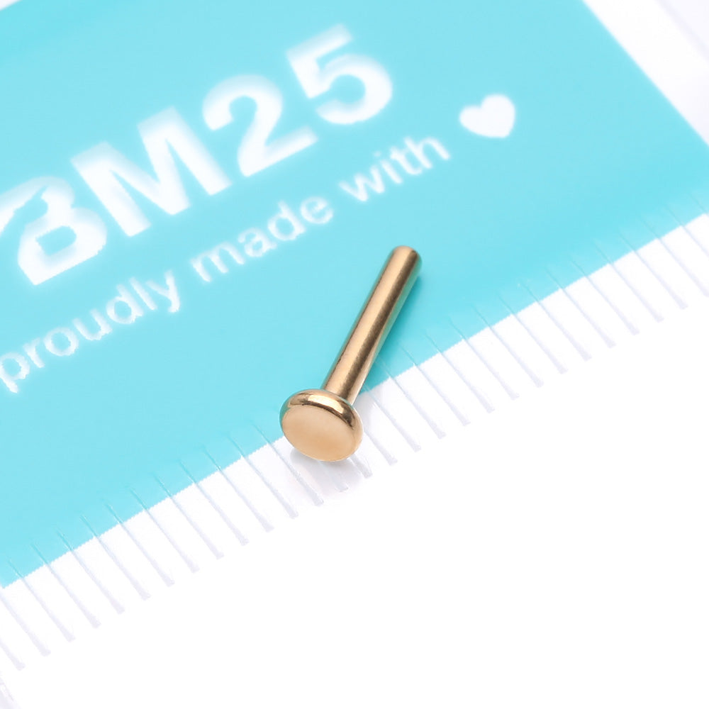Detail View 4 of Pure24K Implant Grade Titanium OneFit Threadless Flat Back Stud Labret Bar Part