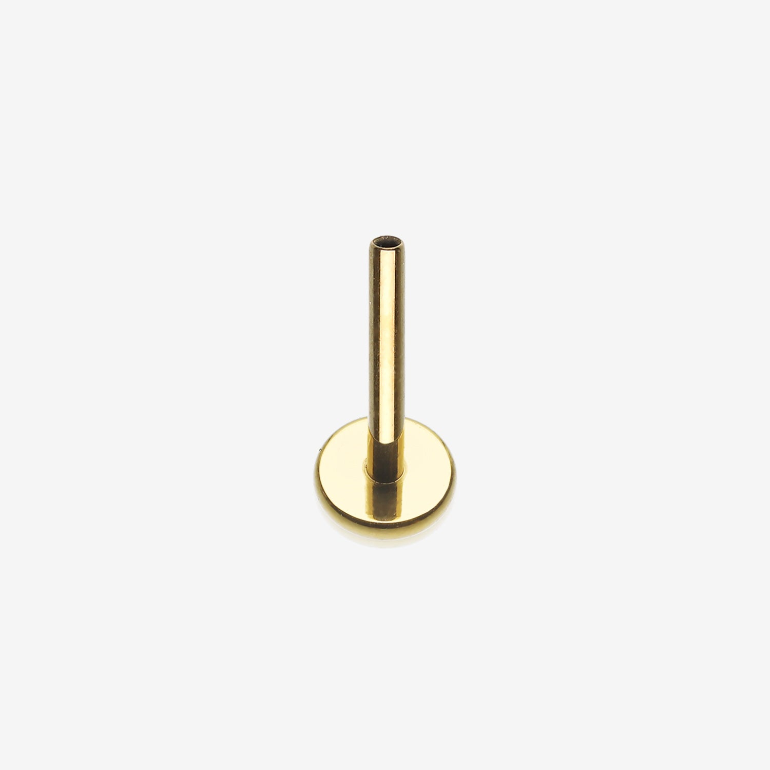 Implant Grade Titanium OneFit Threadless Golden 4mm Base Flat Back Stud Labret Bar Part