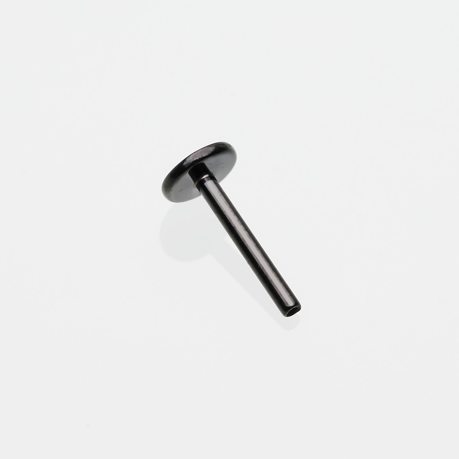 Detail View 1 of Implant Grade Titanium OneFit Threadless Blackline Flat Back Stud Labret Bar Part